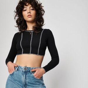 Kylie Exposed Seams Long Sleeve